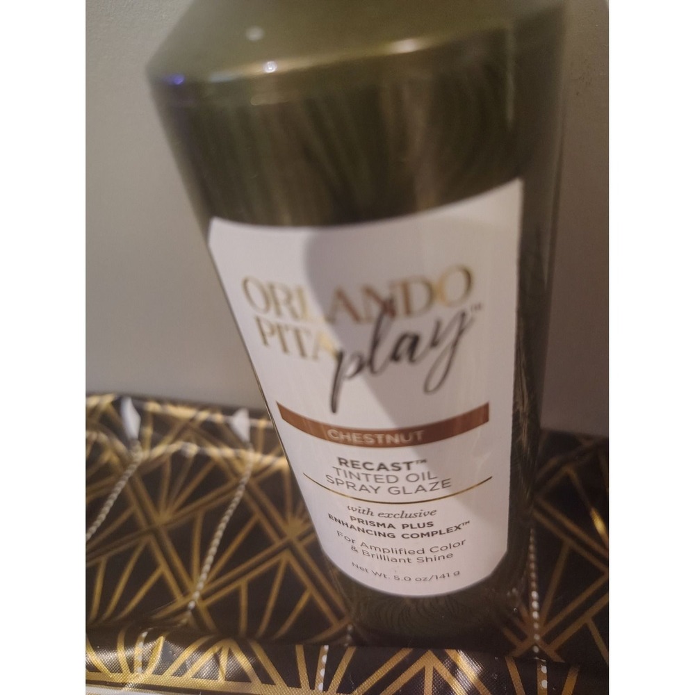 Orlando Pita Play Recast Tinted Oil Spray Glaze Chestnut 5 oz Hair Shine Mist - Picture 2 of 4